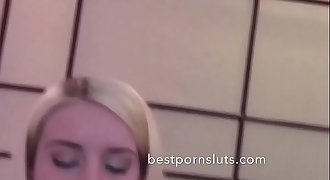 Kristen Jordan strips and gets a cumshot facial